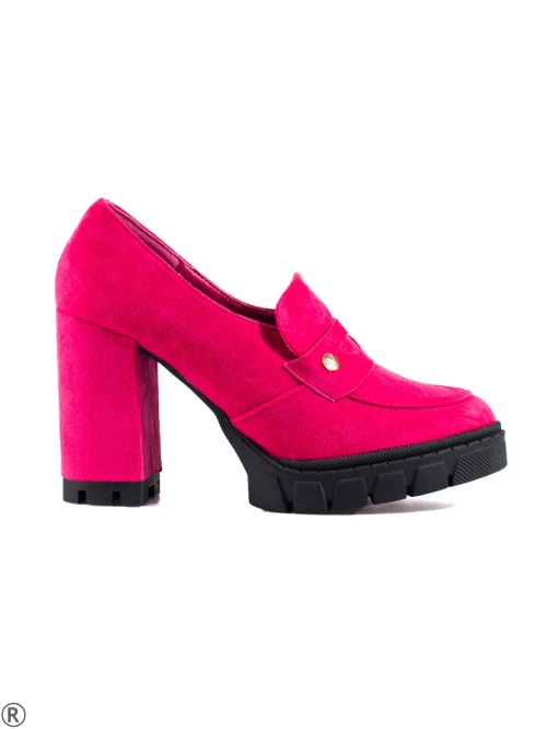 Елегантни обувки на висок ток в цикламен цвят- Barbara 