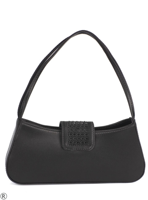 Елегантна чанта в черен цвят с камъни- Isabelle Black