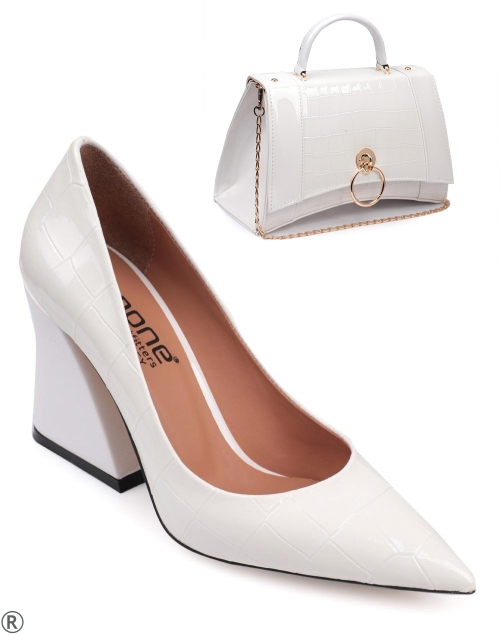 Дамски елегантни обувки в бял цвят- Darlyn White