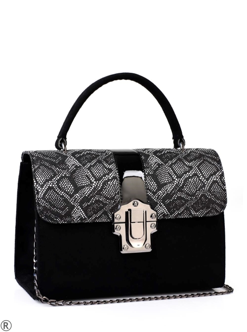Дамска елегантна чанта е черен цвят- Marie Black
