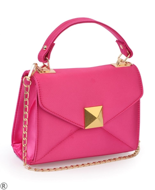 Дамска мини чанта в цикламен цвят- Susan 