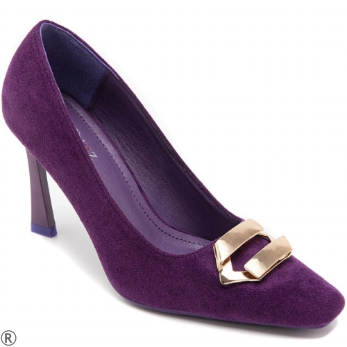 Дамски елегантни обувки в лилав цвят- Adina Purple