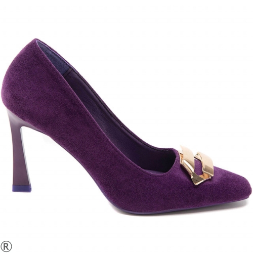 Дамски елегантни обувки в лилав цвят- Adina Purple