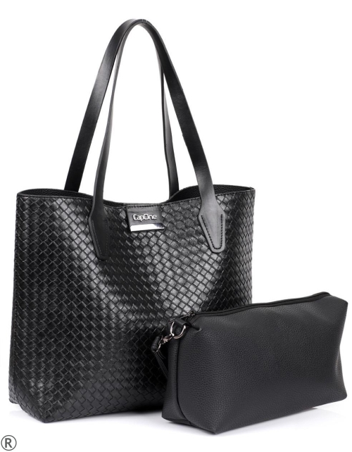 Черна ежедневна чанта тип торба- Krina Black