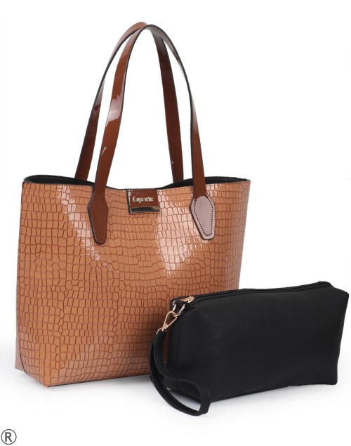 Дамска чанта тип торба в кафяв цвят- Renie Brown