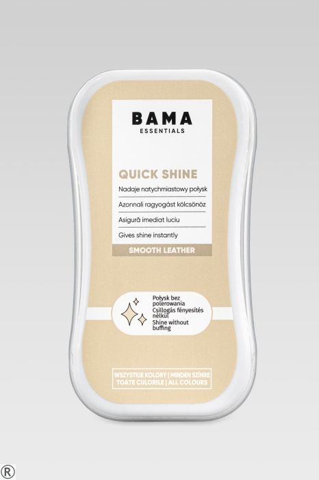 Гъба за почистване на изделия от гладка кожа Bama Essentials Quick Shine- безцветна