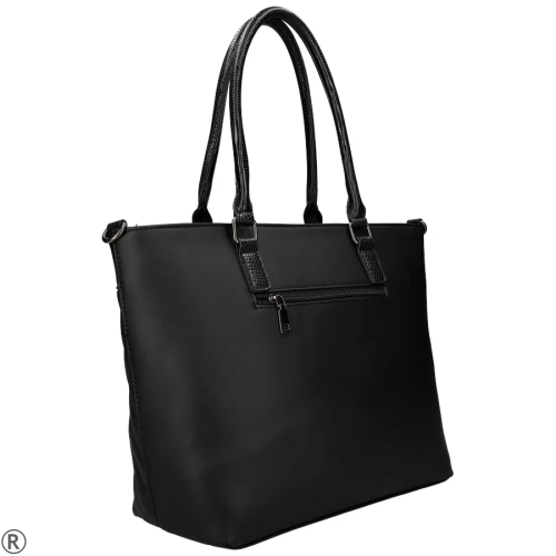 Дамска чанта в черен цвят с дълги дръжки- Lina Black