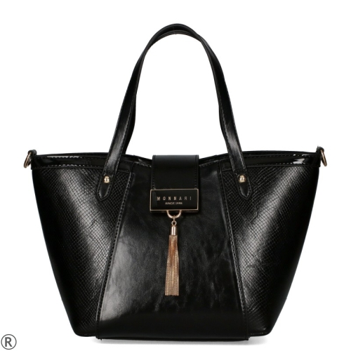 Дамска чанта Monnari- Shopper Black Kroco