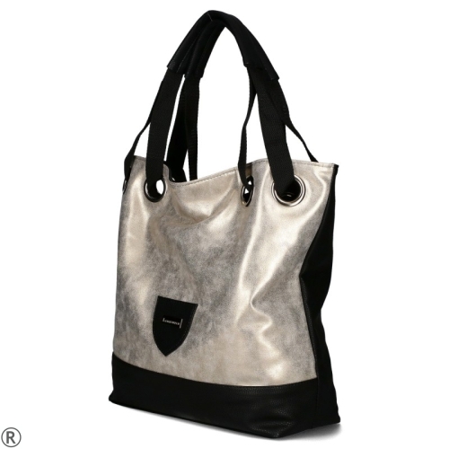 Дамска чанта тип торба- Gold