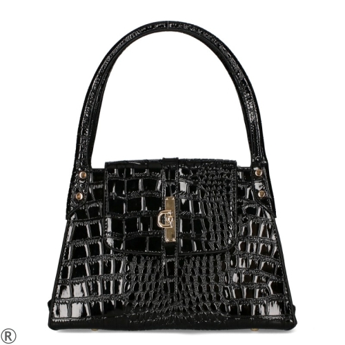 Дамска чанта The Grace Bags- Mini Black Kroco