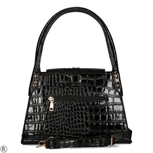 Дамска чанта The Grace Bags- Mini Black Kroco