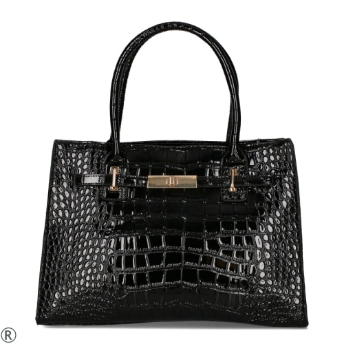 Дамска чанта The Grace Bags- Multi Black Kroco