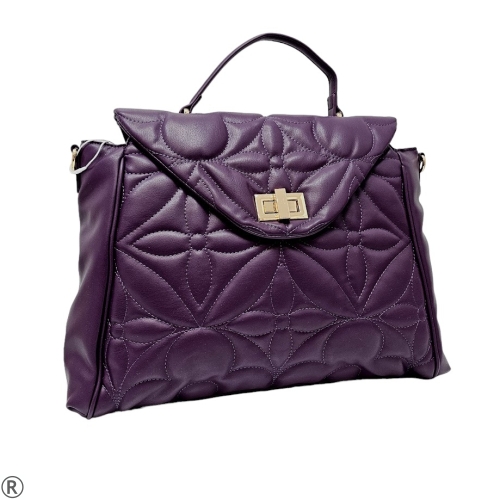 Голяма дамска чанта в лилав цвят- Leila Purple