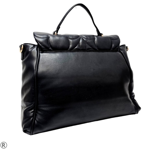Голяма дамска чанта в черен цвят- Leila Black