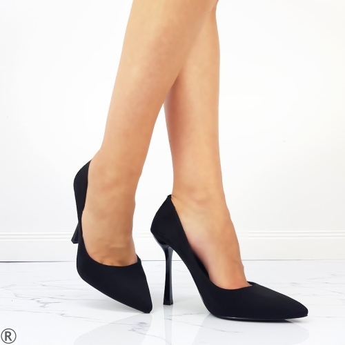 Елегантни обувки в черен велур- Viona Black