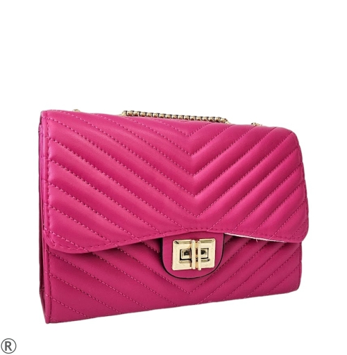 Малка дамска чанта в цикламен цвят- Isidora Pink