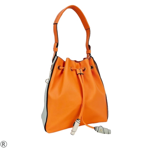 Стилна чанта тип торба в оранжев цвят- Aneta Orange