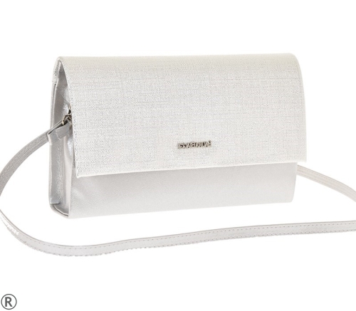 Елегантна чанта плик в сребърен цвят- Sisi Silver