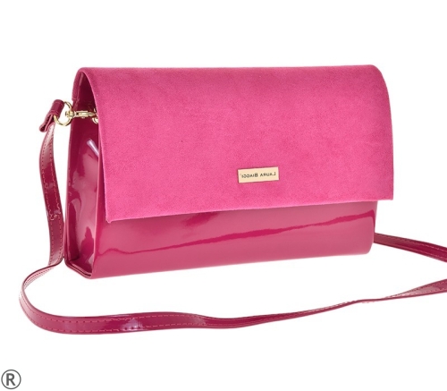 Елегантна дамска чанта плик в цвят фуксия - Multi Pink