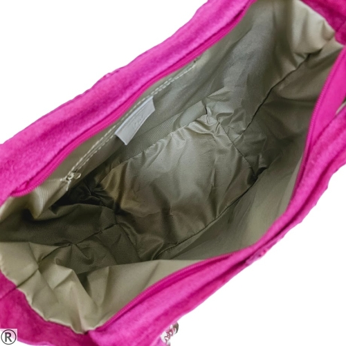 Дамска чанта от естествена кожа в цвят фуксия- Adela