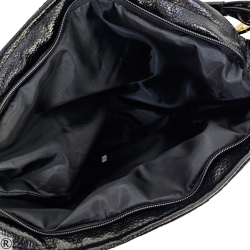 Дамска чанта тип торба в черен цвят- Laura Biaggi