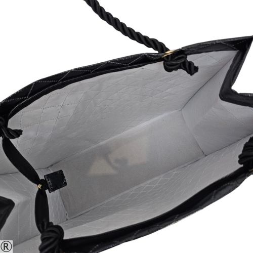 Голяма пазарска чанта в черен цвят- Laura Biaggi