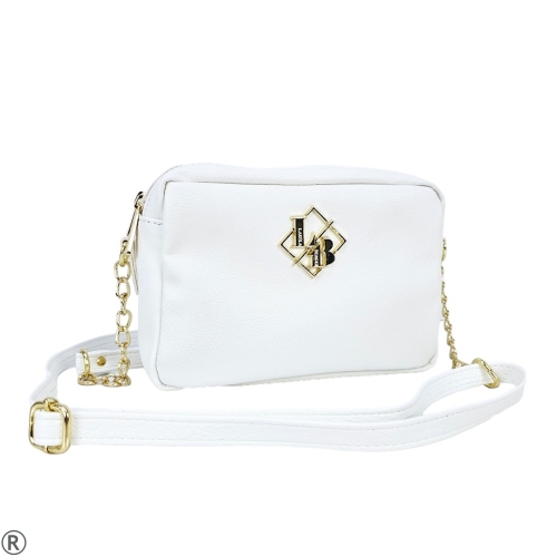 Малка дамска чанта в бял цвят- Laura Biaggi