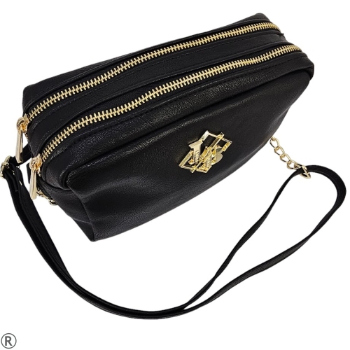 Малка дамска чанта в черен цвят- Laura Biaggi
