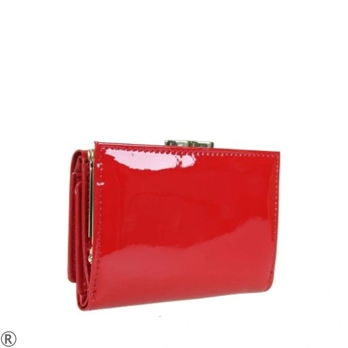 Луксозно малко дамско портмоне от естествена кожа в червен цвят- Gregorio Red