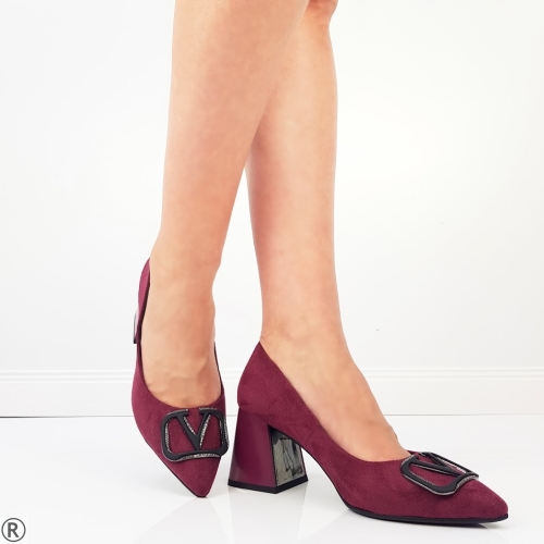 Елегантни обувки в цвят бордо- Eliza Bulgaria