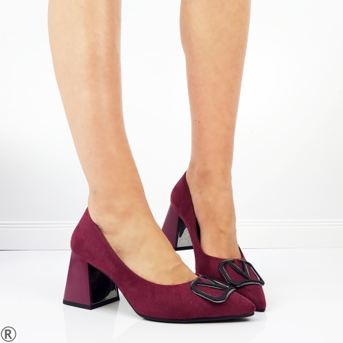 Елегантни обувки в цвят бордо- Eliza Bulgaria