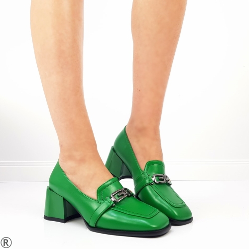 Дамски елегантни обувки в зелен цвят- Eliza Bulgaria