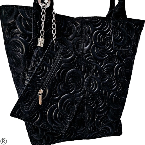 Черна дамска чанта от естествена кожа- Patricia Black