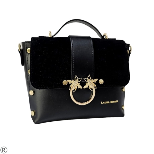 Ежедневна чанта в черен цвят- Laura Biaggi