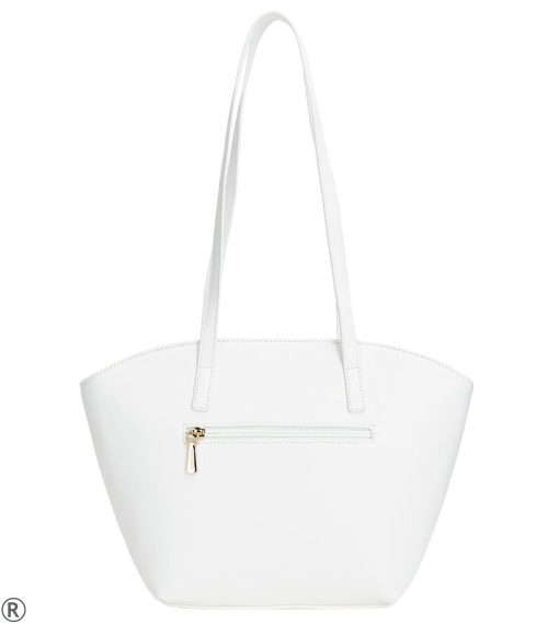 Бяла дамска чанта с дръжки за рамо- Monnari White