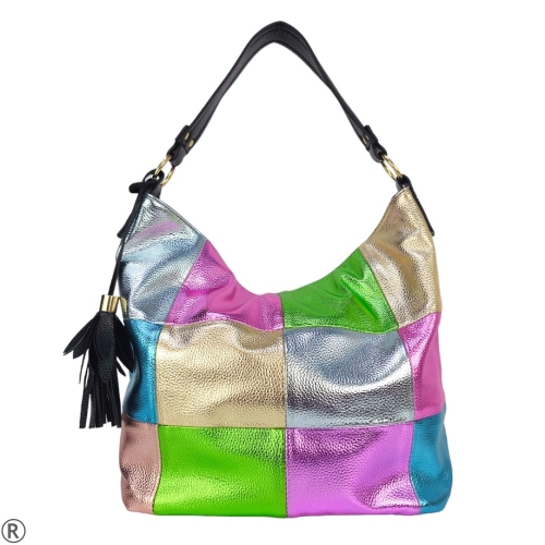 Цветна дамска чанта тип торба- Krina