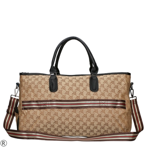 Кафява дамска чанта-сак с мече- Teddy Bear Brown 8998