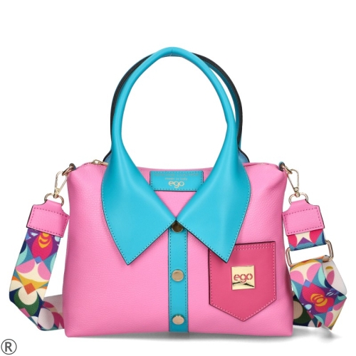 Розова чанта тип риза от естествена кожа EGO- Pink