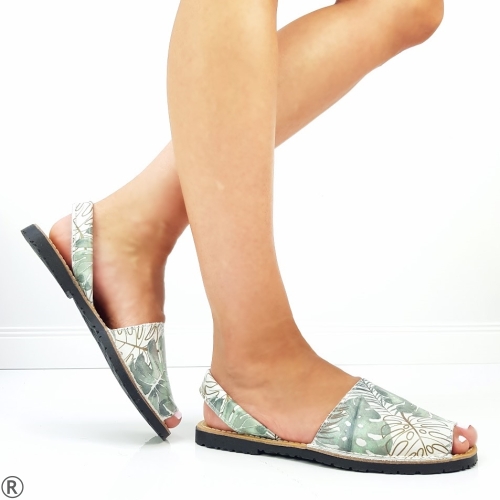Равни сандали от естествена кожа- Sophia 