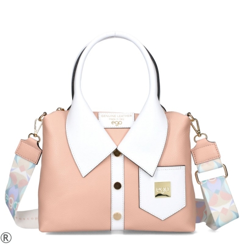 Розова чанта тип риза от естествена кожа EGO- Pink