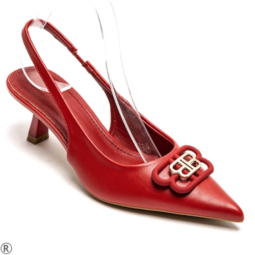 Червени обувки с отворена пета- Zara Red 10390