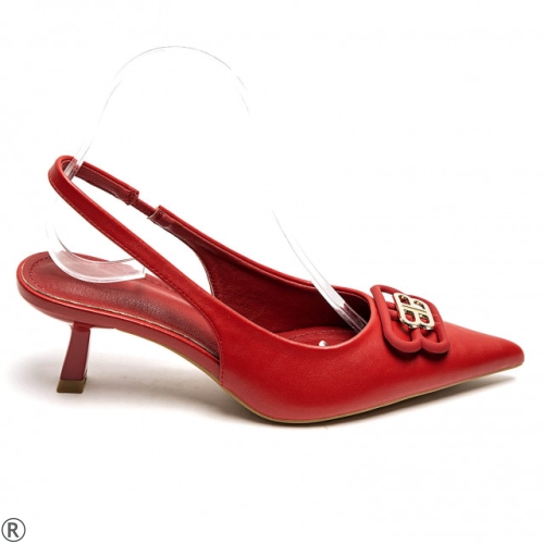Червени обувки с отворена пета- Zara Red 10390