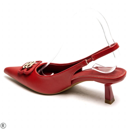 Червени обувки с отворена пета- Zara Red 10390