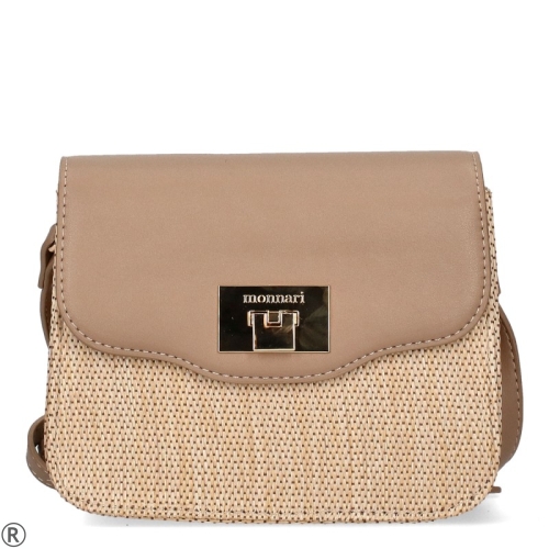 Твърда бежова чанта за през рамо- Monnari Beige 10411
