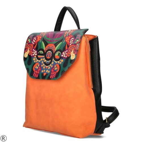 Дамска раница с капак- EGO Orange 10426