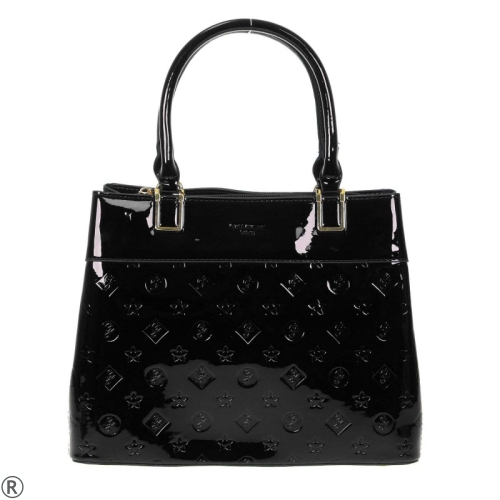 Черни обувки на платформа с камъни- Dita Black 9237