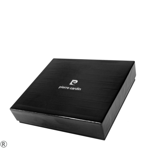 Мъжки черен кожен портфейл- Pierre Cardin 10453