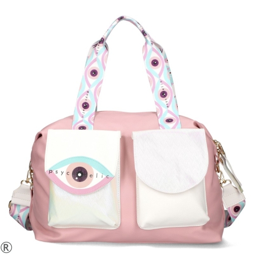 Голяма дамска чанта-сак в розов цвят- EGO Pink 10369