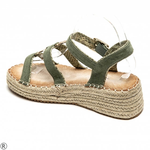 Зелени сандали на платформа- Edita Green 10489