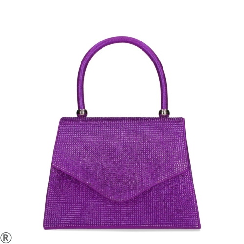 Стилна лилава чанта с камъни- Ambyr Purple 10571